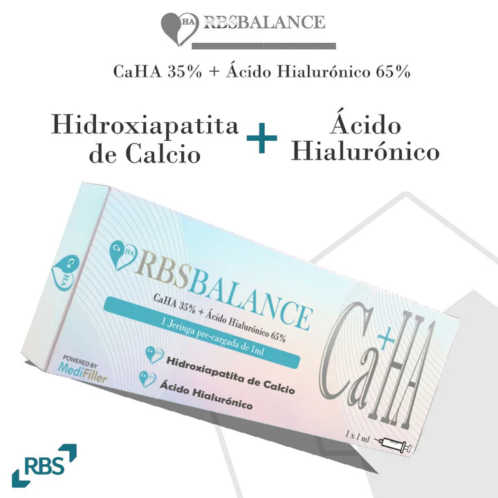 RBS BALANCE 10 jeringas de 1ml – Lipolítico bioestimulador CaHA 35% + Ácido Hialurónico 65% para redefinición y firmeza
