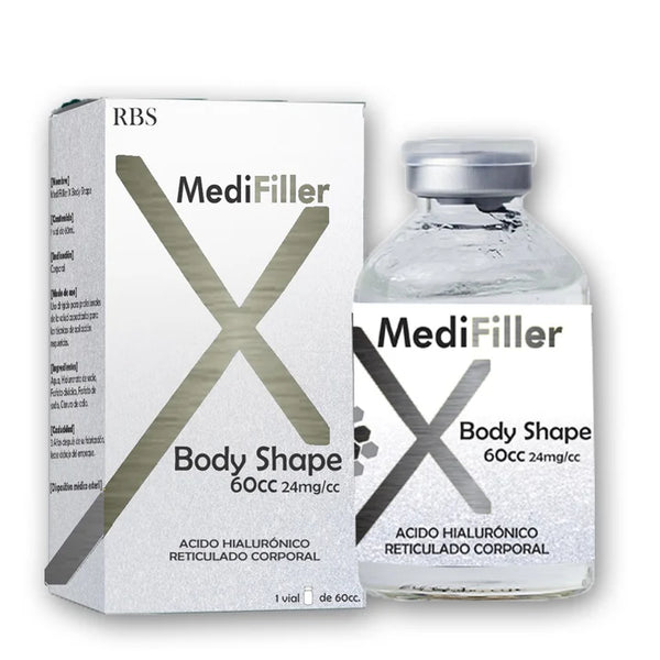 MEDIFILLER Body Shape X – Relleno corporal de ácido hialurónico 60ml para glúteos, caderas y definición sin cirugía